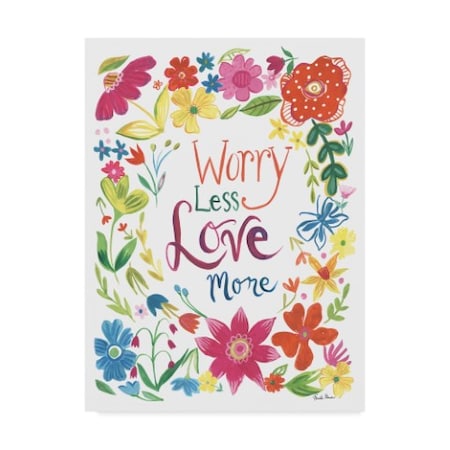 Farida Zaman 'Floral Quote I Love More' Canvas Art,14x19